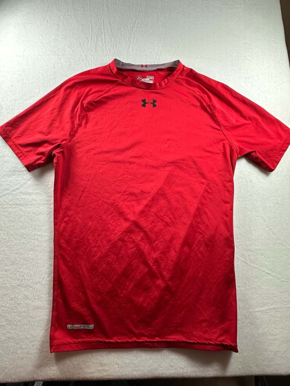 Under Armour HeatGear Compression Short Sleeve Athletic T-Shirt Red